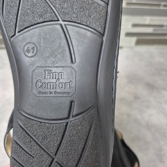 41 Finn Comfort Calvia Black Leather Sandals - Picture 10 of 10